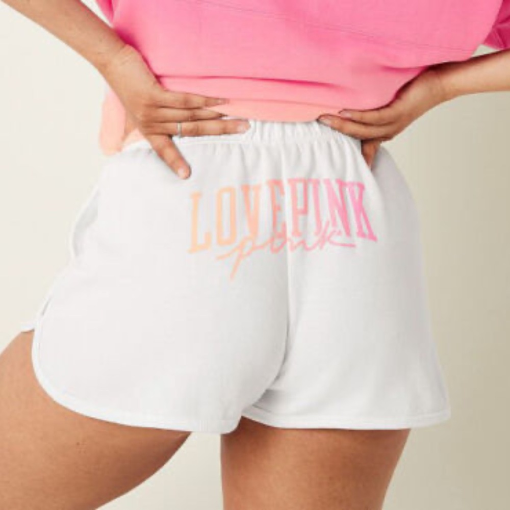 VictoriaVictoria's Secret PINK Varsity Pocket Shorts White w Gradient Graphic L